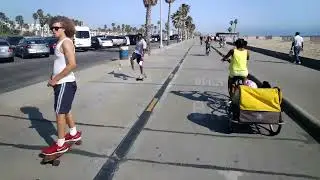 Bike ride from Santa Monica to Venice beach with Google Glass