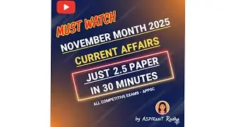 All November month 2025 current affairs for APPSC exams