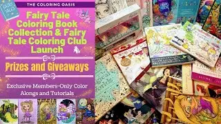 Fairy Tale Adult Coloring Book Collection | Fairy Tale Coloring Club LAUNCH | Contests & Giveaways