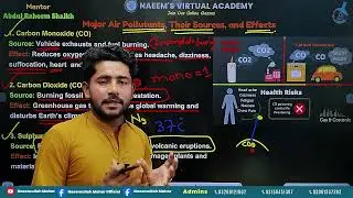 Lecture no 60  Major Air Pollutants | Sources & Effects | Environmental Science