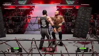 Fight Forever Online Exploding Barbed Wire Deathmatch Brodie Lee vs Malakai Black #aewfightforever