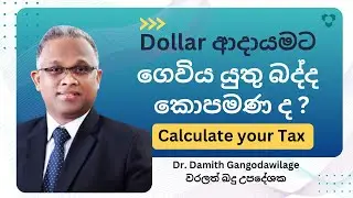 Dollar ආදායමට ගෙවිය යුතු බද්ද කොපමණ ද ? | Calculate your Tax on foreign income
