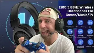 Casque Gaming et musique sans fil 5,98 Ghz avec surround 7.1 -  EKSA E910