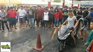Honda PCX Drag Bike Thailand, B4lap liar Joki Cewe Racing! $$$