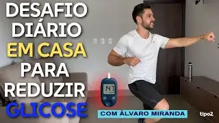 BAIXAR glicose RAPIDO | TREINE em casa e ganhe músculos | Iniciante | #diabetestipo2