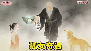 快餓死的小女孩，把最後一口饅頭餵給受傷的大黃狗，竟獲得神秘老人贈送的思食碗。#故事頻道 #民間故事#有聲書 #睡前故事#中國文化#故事分享