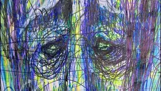 🟢live art / scribble technique