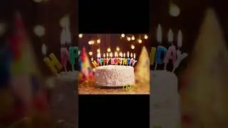 Birthday cake and candle magic 