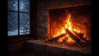 Cozy Fireplace Night Ambience | Fire Sounds for Sleep