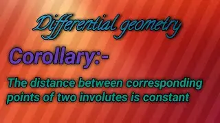 The distance between corresponding points of two involutes is constant|knowledge by mathematicians
