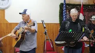 Terry singing at Hal & Friends music, 