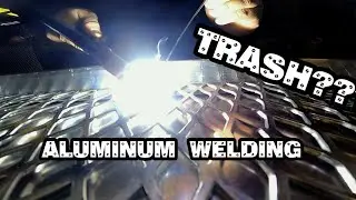 Trash to Cash! Welding Aluminum Expanded Metal and Angle!