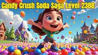 Candy Crush Soda Saga Level 2388 Win with 3 Stars and 184K+ Score