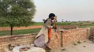 The yogi was scared after seeing big snake in the house 