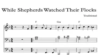 While Shepherds Watched Their Flocks: CHRISTMAS SHEET MUSIC Piano Organ & Keyboard Book 1