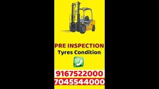 Forklift Operator Training - Pre Inspection of Tyres, Call now -9167522000/7045544000