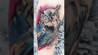 HOW TO TATTOO OWL/AMAZING TATTOO BY IVANA TATTOO ART