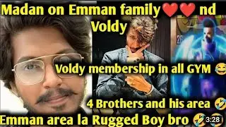Madan on Emman family❤️and voldy membership in all gym madan op Bolthey #madan #madanop #tamilgamer
