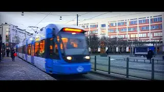 Sweden, Stockholm, tram ride from Luma to Liljeholmen