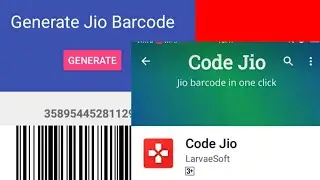 New App For jio Barcode Generate | Code jio App ##
