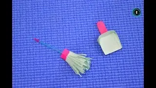 DIY Miniature Broomstick and Dust Pan | How to Make a Mini Broom and Dustpan | Easy Miniature Crafts