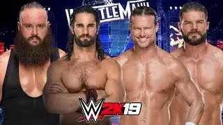 WWE 2K19 | BRAUN STROWMAN & SETH ROLLINS vs DOLHP ZIGGLER & ROBERT ROODE