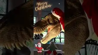 Dinosaurs Dress as Santa Claus? 🎅 T-Rex in REAL Life! 🦖 #shorts
