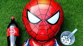 Spider-Man Balloon Vs Coca Cola and Mentos