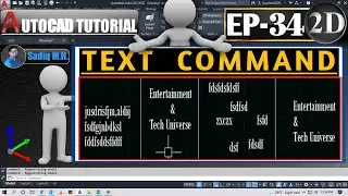 #34  AutoCAD Tutorial Text Command In Hindi