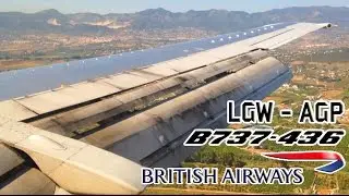 British Airways Boeing B737-436 Landing Malaga Airport