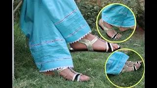 Shalwar Cutting  & Designing | Pouncha Design | Stylish Shalwar Design   Trouser Design