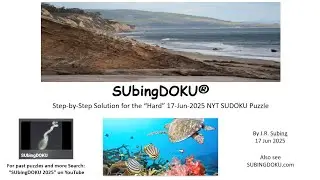 06 SUbingDOKU Hard New York Times 17 Jun 2025