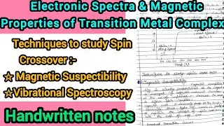 Techniques to study Spin Crossover - MAGNETIC SUSPECTIBILITY & VIBRATIONAL SPECTROSCOPY