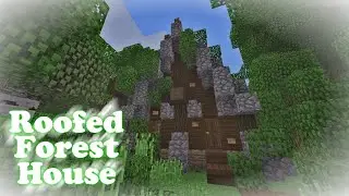 (Build Tutorial) MCPE Starter House in the Roofed Forest!