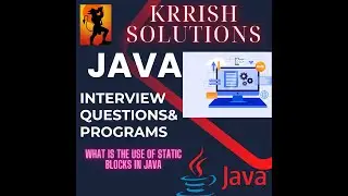 what is the use of static blocks in Java #java #interview #preparation
