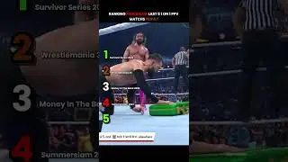 Ranking Finn Balor Last 5 1vs1 PPV Matchs Results #wwe #finnbalor