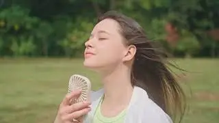 Jisulife Handheld Fan Ultra Thin Mini Fan Small Portable Fan USB Rechargeable Personal Lash Fan