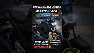 New YAMAHA FZ-S Hybrid Matte Black whatsapp status/FZS lover#fzsv4 #fzshorts #fzshybrid #matteblack