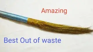 Best out of waste Broom craft idea / Diy art and craft / wall decor idea with broom / Preeti Chauhan