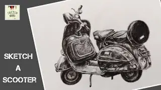 How To Draw Scooter Step By Step Tutorial|Scooter Drawing|Scooter kaise Draw Karen #Scooter #sketch
