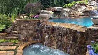 Swimming Pool Boulder Waterfall Masterpiece