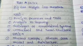 Big data analytics jntuk r20important questions#jntuk #explore #subscribe #like #explorepage