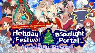 World Flipper Gl - Holiday Festival Spotlight Portal Summons 10k 🌲❄️