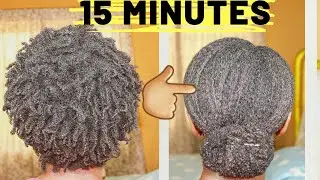 SLEEK LOW BUN ON 4C NATURAL HAIR