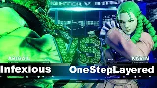 SFV/SF5 AE Infexious (Abigail) vs OneStepLayered (Karin) Ranked match