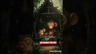 sad monkey brother #ytshorts #music #AS CARTOON HUB
