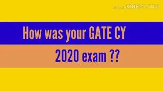 GATE CY 2020