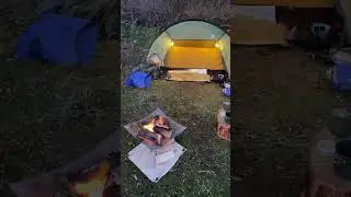Sub-Zero Winter Camp. #wintercamping #subzero #campfire #solocamping