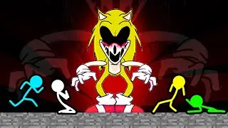 Stickman VS Minecraft: Super Sonic.EXE Survival - AVM Shorts Animation