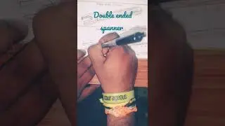 double ended spanner #how to draw a spanner #2d#3d#iti#diploma#how#mechanical #welding 2d #spanner⚒️